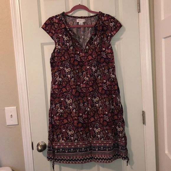 Liz Claiborne Floral Paisley Short Sleeve Dress​​​​​​​​​​ - Picture 2 of 4